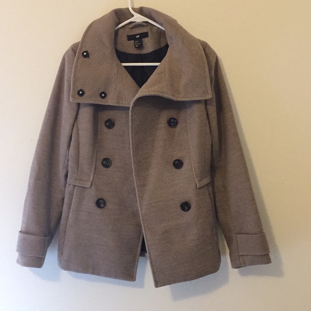 H&M taupe peacoat